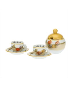 Set 2 tazzine caffè e zuccheriera Country