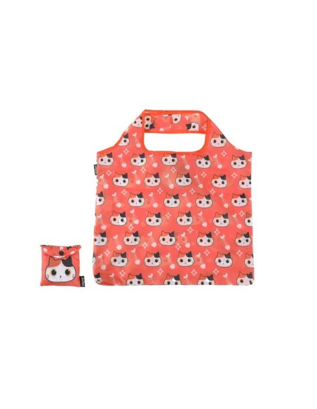 iTOTAL Borsa Shopper riutilizzabile Gatti Arancioni | Diamante Rosa