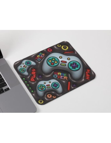 Tappetino per Mouse 3D LET'S PLAY - Design Game Over per Gamer!