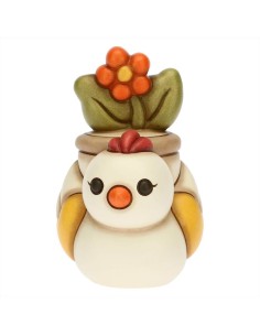 Uccellino con piantina Fiori e Fantasia