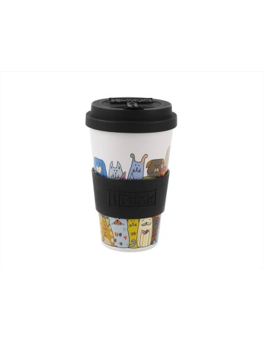 Tazza con Tappo in Silicone 435 ml - Stay Pawsitive!