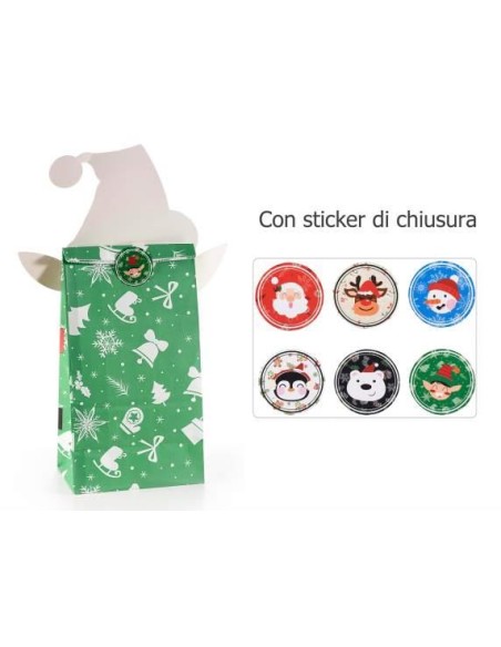 Sacchetto con Personaggi Natalizi 🎄🎁 6 fantasie