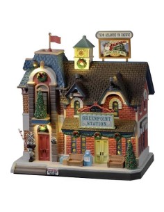 Greenpoint Railroad Station con 4.5V adattatore (EU) 25866 Lemax