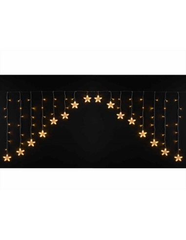 Luci 136 LED bianco caldo con stelle 2m x 0,6m