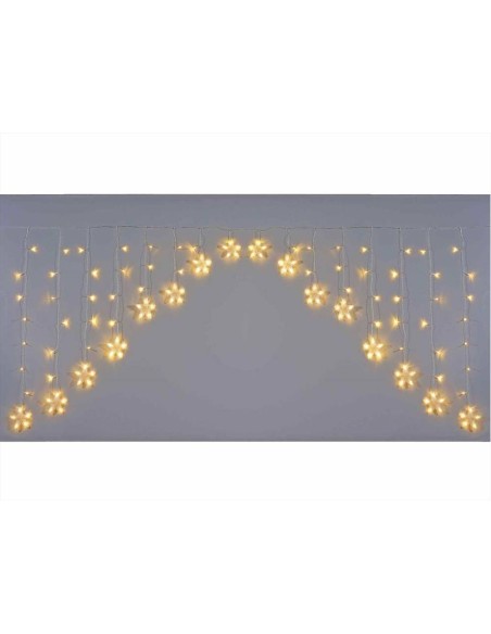 Luci 136 LED bianco caldo con stelle 2m x 0,6m