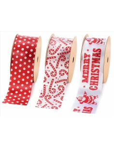 Nastro Bianco Rosso Candy Cane e Pois