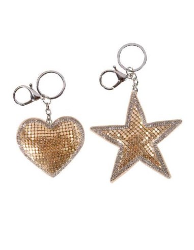 Portachiavi Metallo e Strass – Cuore o Stella, Eleganza Brillante! 💖✨