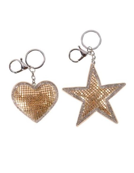 Portachiavi Metallo e Strass – Cuore o Stella, Eleganza Brillante! 💖✨