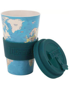 iTOTAL Tazza con tappo silicone 435 ml BLUE MAPS 2