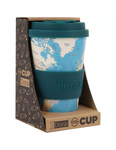 iTOTAL Tazza con tappo silicone 435 ml BLUE MAPS