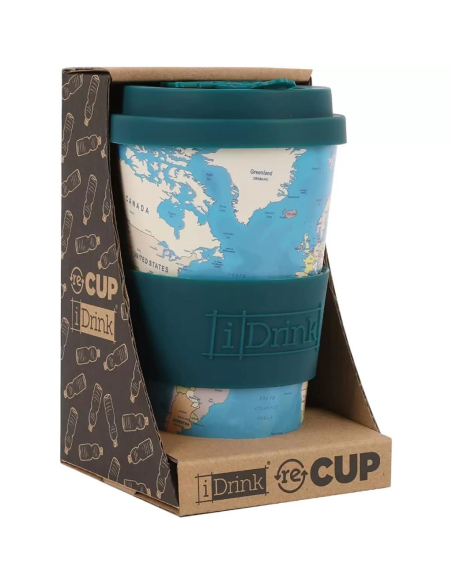 iTOTAL Tazza con tappo silicone 435 ml BLUE MAPS