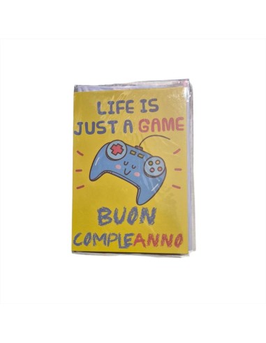 Biglietto di Compleanno Life is Just a Game 🎉