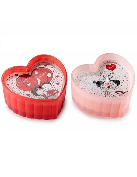 Candela Profumata Cuore in Vetro Innamorati ❤️ - 2 Colori