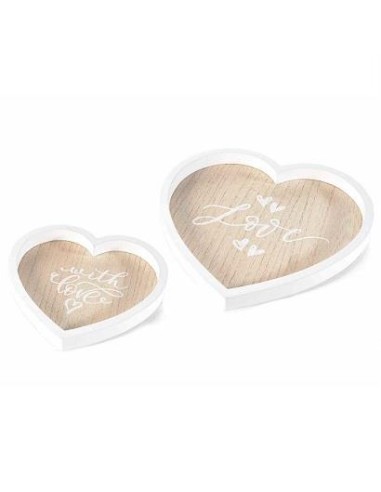 Vassoio a forma di cuore con scritta Love 2 varianti (1pz) | Diamante 