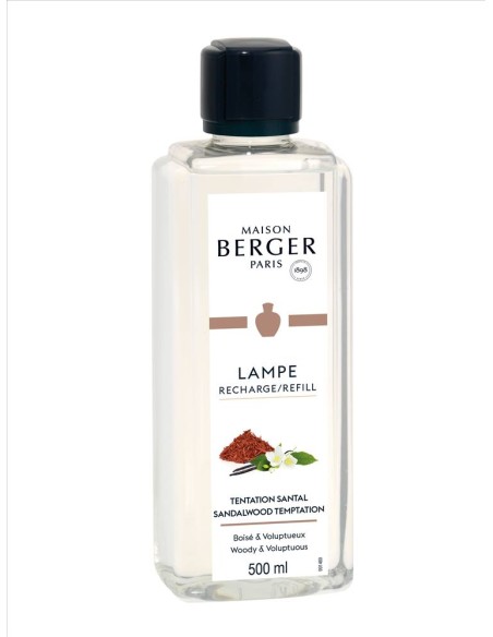 Tentation Santal - Ricarica 500ml per lampada catalittica Lampe Berger