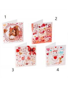 Biglietto Augurale San Valentino 10x10cm - 4 Varianti 💌