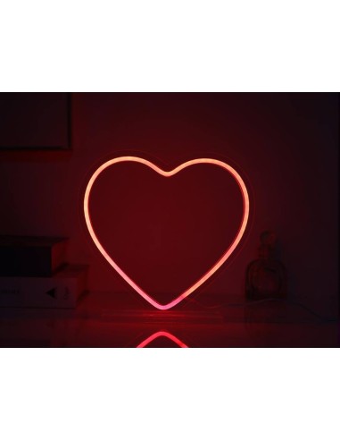 Insegna LED al Neon Cuore Rosso ❤️ - Decorazione Romantica