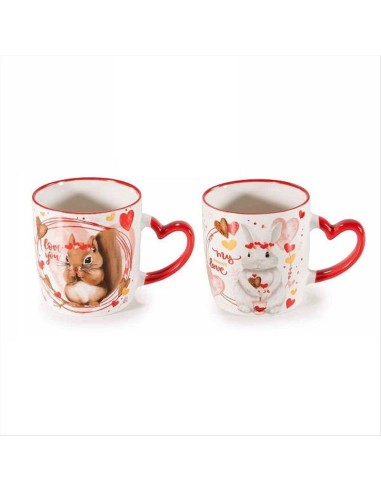 Tazza 350ml con Manico a Cuore – Love in the Woods 🥰 2 varianti (1pz)