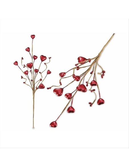 Ramo di Cuori Rossi Lucidi Modellabili – Perfetto per Decorare con Amo