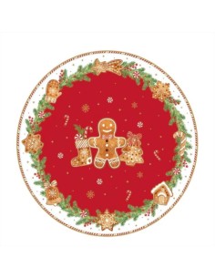 Piatto torta con paletta Fancy Gingerbread Easylife