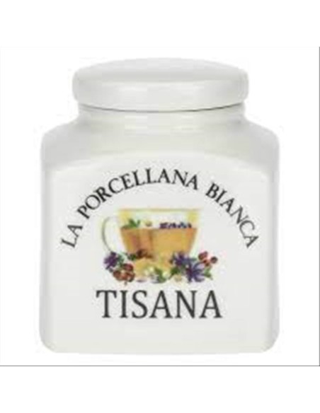 Barattolo decorato Tisana Conserva 0,5 L - La Porcellana Bianca