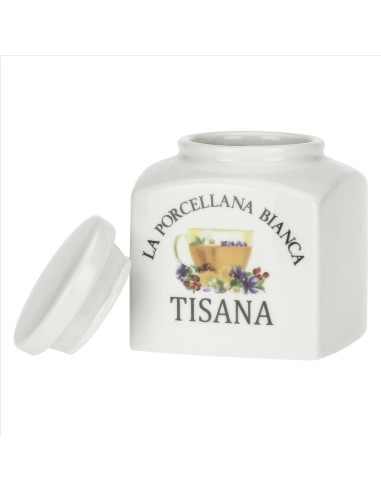 Barattolo decorato Tisana Conserva 0,5 L - La Porcellana Bianca