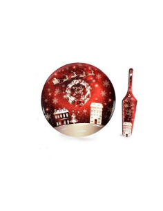 Set piatto e paletta Natale porcellana in confezione 2 varianti 2