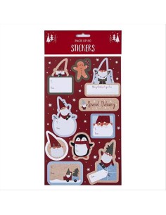 Set di 50 Etichette Adesive Gnomi Natalizi 🎄