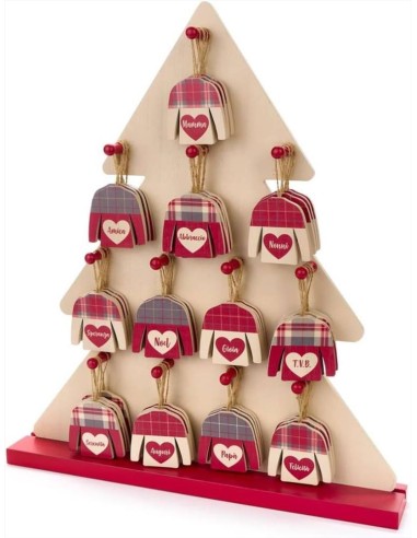 Maglione in Legno con Dedica - 12 Varianti per Albero o Chiudipacco 🎄