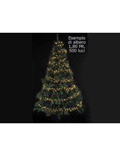 Luci Natalizie 500 LED Bianco Caldo - Cavo Verde 12,5m 🎄✨ 2