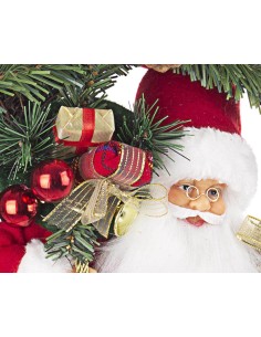 Corona natalizia con Babbo Natale Tradizionale 2