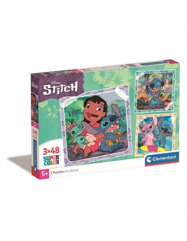 Set Puzzle 3x48 pezzi Stitch e Angel – Clementoni Disney! 🧩✨