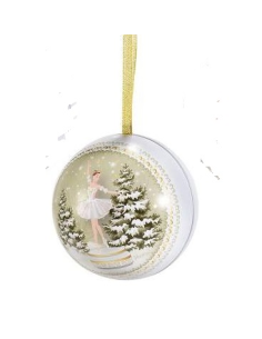 Pallina in metallo apribile "balletto" da appendere 3 varianti 2