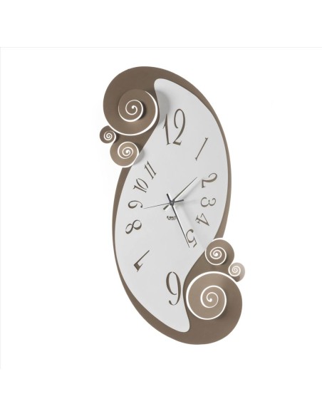 ARTI E MESTIERI Orologio da parete Circeo 32x70H bronzo bianco marmo