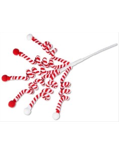 Ramo Decorativo con 6 Candy Cane - Magia Natalizia a Portata di Mano!