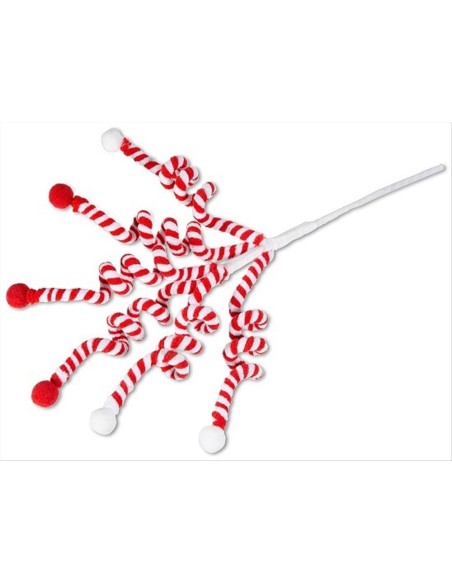 Ramo Decorativo con 6 Candy Cane - Magia Natalizia a Portata di Mano!