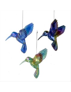 Decorazione 3D Colibrì Iridescente 3 varianti (1pz)