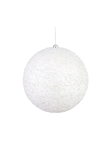 Palla natalizia grande D20cm glitterate 3 varianti (1pz)