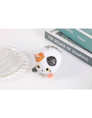 iTOTAL Portachiavi sofffice peluche GATTO BIANCO ARANCIONE 🐱