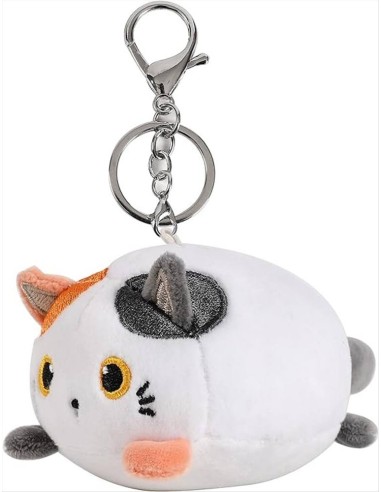 iTOTAL Portachiavi sofffice peluche GATTO BIANCO ARANCIONE 🐱