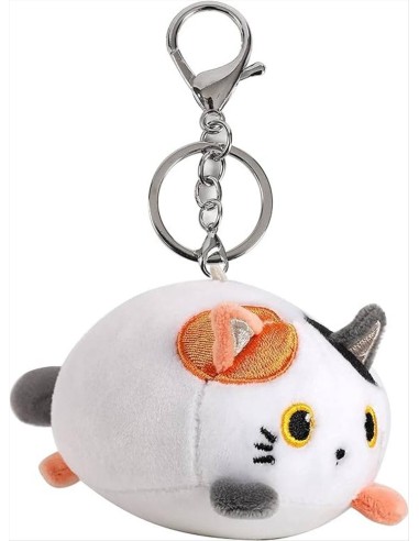 iTOTAL Portachiavi sofffice peluche GATTO BIANCO ARANCIONE 🐱