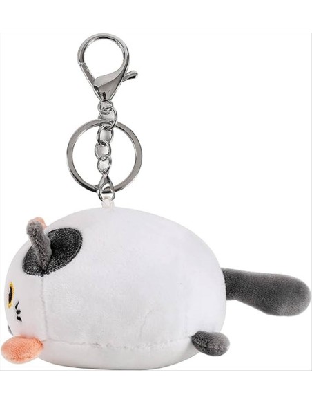 iTOTAL Portachiavi sofffice peluche GATTO BIANCO ARANCIONE 🐱