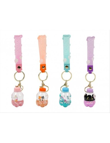 Portachiavi Liquido BOTTIGLIA con Animali Kawaii – 4 Modelli Adorabili