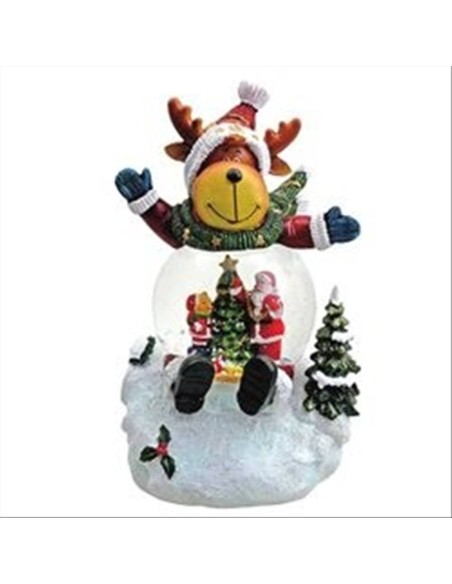 Renna carillon con palla di neve