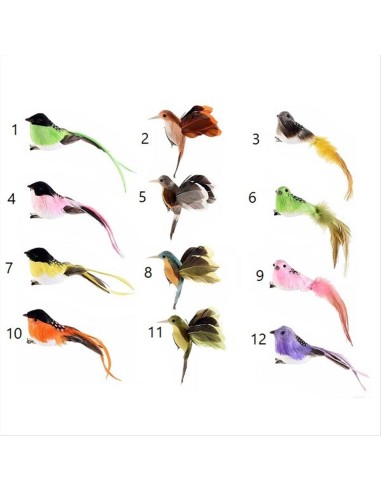 Uccellini Decorativi con Clip – 12 Varianti 🐦