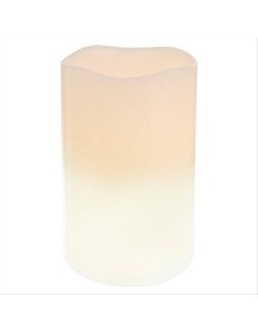 Candela a cera con LED h12,5cm