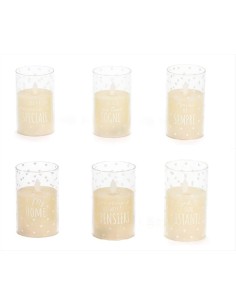 Candela a LED con Dedica Nuvole di Stoffa 6 frasi a scelta