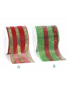 Nastro a rete Natalizio Lamè