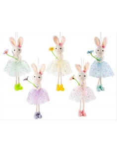 Coniglietto Pasquale in Tulle da Appendere – 5 Colori