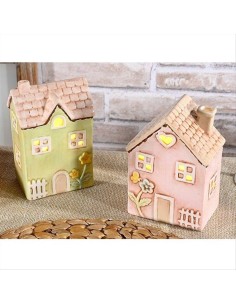 Casetta in Ceramica con LED 🌟 2 Colori - Rosa o Verde 2